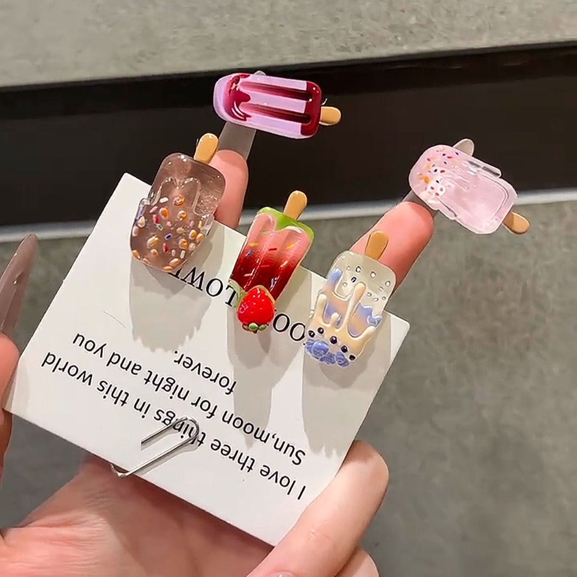 5PCS Mini Ice Cream Hair Clips - Hair Care Lotion review and price