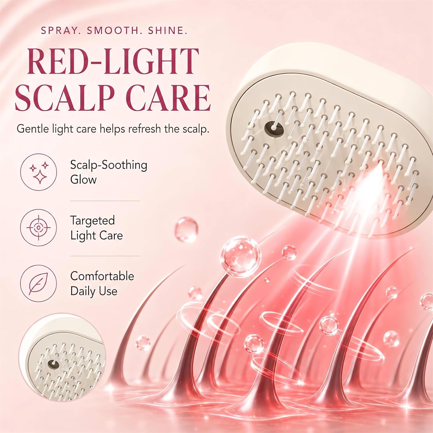 Multifunctional Massage Comb,E - Hair Care Essence Oil Spray review and price