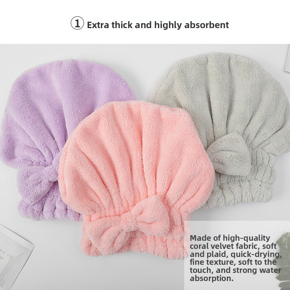 Bow-Knot Shower Cap Super Abso - Hair Care Long Hair review and price