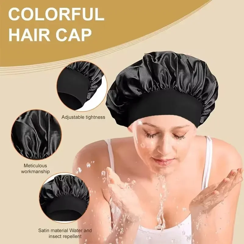 Large Satin Sleep Bonnet Silky - Hair Care Long Hair review and price