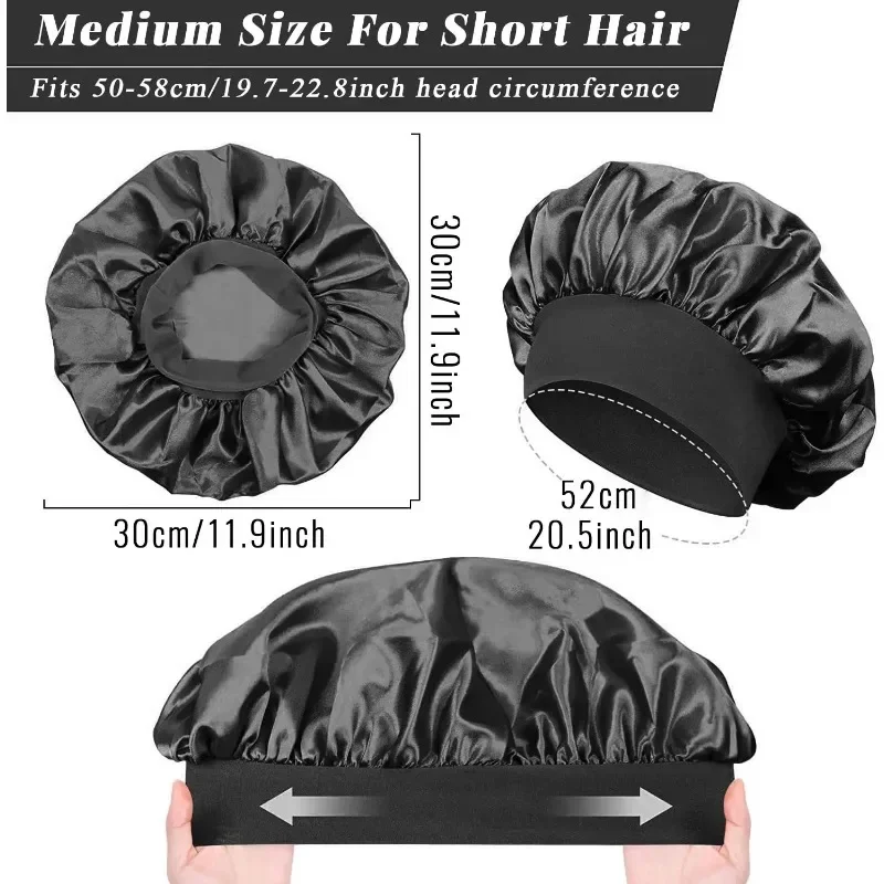 Large Satin Sleep Bonnet Silky - Hair Care Long Hair review and price